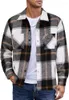 Camicie eleganti da uomo Autunno Inverno Peluche Caldo Plaid Addensato Camicia Giacca Cappotto Elegante Manica lunga per uomo