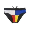 Shorts masculinos wk51 apertado sexy cintura baixa homens roupa de banho 2023 verão praia nadar briefs biquinis piscina maiôs fatos de banho