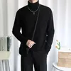 Maglioni da uomo Donna Uomo Maglione collo alto Solido Top dritti Manica lunga Autunno Moda Abbigliamento maschile Pullover slim Causale