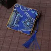 Bolsas de jóias Y51E 7pcs bolsa de seda presente bordado damask-pano estilo chinês brocado saco bordado