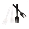 Forks Home Party Clear Cake For 100pcs Fork Disposable Tableware Transparent Cutlery Sticks Dining Fruit