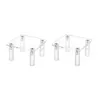 Bakeware Tools uppsättning av 2 kvadratiska akrylkakor Display Stand för dessert Clear Risers Bakery Birthday Wedding Party Supplies R7ub