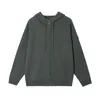 Heren Hoodies LIFE CAVEMPT High Street Mannen Capuchon Rits Jas Grijs Ouywear Y2k Vrouwen Accommoderende Casual Colths