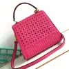 Evening Bags Handmade Natural Weaving Handbag 2023 Spring/Summer Tote Bag Business Leisure Fashion Shoulder 22cm