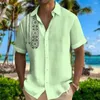 Männer Casual Hemden 2024 Hemd Für Männer 3d Druck Hawaiian Übergroße Kleidung Mode Kurzarm Einfache Mann