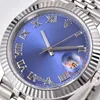 Clean Factory CF 126334 VR3235 Automatyczna męska zegarek Flean Rame Data Blue Roman Dial 904L Bransoletka Jubileesteel Super wersja PuretimeWatch RelOJ Hombre 0026