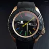 腕時計カスタムロゴ41.5mmローズゴールドSKX007ウォッチブラックターンテーブルステンレススチールサファイアガラスNH36防水時計