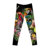 Actieve broek Portret van een Afrikaanse grijze papegaaivogel Kakadu-legging Dames Sportlegging? Dames joggen