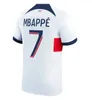 2023 2024 MAILLOT DE FOOT MBAPPEサッカージャージーコロムアニO.Dembele Asensio Hakimi Ugarte Footbale Shirt 23 24 Hommes Enfants Men Kit