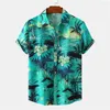 Men's Tracksuits Luxury Print Hawaiian Shirt And Short 2 Piece Vacation Outfits Sets Casual Button Down Beach Floral Suits