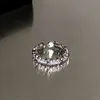 Design di minoranza Anello di luna di luna femmina femmina anello di dito ad anello aperto di alto livello anello di dito di alta qualità anello di autodisciplina francese