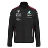 Combinaison de course F d'automne et d'hiver, Version de l'équipe Mercedes, veste polaire à manches longues et col pull, même Style