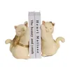 Dekorativa föremål Figurer Söta 2st Cat Sculpture Simple Interior Decorations Book Stand Animal Statue Home Decor Desktop Ornament Modern Crafts 230928