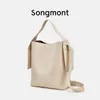 Songmont Sac Luna Sac à main Pochette CrossBody Song Sac à main Designer Sac sous les bras Mode Hobo Sac à bandoulière Fourre-tout de luxe Demi-lune Sacs seau en cuir véritable