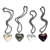 Chains Fashion Trend Light Luxury Niche Heart Collarbone Chain Temperament Simple Cold Wind Semi-precious Love-shape Necklace Y08E