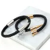 McLlroy Bracelets Men Brackelts Bangles Pulseiras 6mm Weave本革ネイルブレスレットチャームラブカフブレスレットMasculina285i