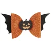 Hair Accessories Hallowmas Bows Clips Bowknot Hairclip Barrettes Headwear Girls Kids Batwing All Hallows' Day Party Hairpin