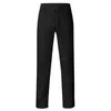 Men's Pants Fashion Men Casual Trousers Work Clothes Cotton Baggy Elasticated Waist Long With Drawstring Pocket Thin Male