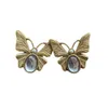 골동품 구리 디자인 스타일 나비 기질이 귀걸이와 중간 프랑스어