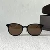 Occhiali da sole in acetato nero e marrone con montatura bicolore rotonda per uomo, moda, lenti retrò, vetro da sole UV400