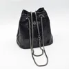 Fashionable Women Shoulder Bag Diagonal Cross Bucket Bag Silver Aluminum Sequin Bucket Dinner Bag