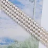 Loose Gemstones Natural Color White Near Round Freshwater Pearl Strands For Sale