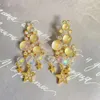 Fresh Sweet Colorful Star Aurora Elegant Holiday Design Sense Medium Long Earrings