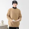 Męskie swetry mody w kratę pulloczy dla mężczyzn pustych rękawów i wygodne dopasowanie