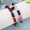 Strand 1Pair Spider Love Pärled Pararmband för kvinnor Män Romantisk hjärta Magnetiska matchande elastiska armband estetiska smycken