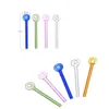 Accessoires pour fumer 6 pouces / 15 cm de longueur Pyrex verre brûleur à mazout tuyau clair bleu vert rose mélange coloré épais capiteux tube à main droite ongles tuyaux