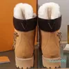 Klassiker mode vinter kvinnor sko snö stövlar äkta päls glider läder vattentätt varma boot mode stövlar med låda med väska sko
