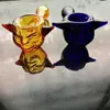 Pipa per animali con la faccia da fantasma Bong Bruciatore a nafta Tubi per l'acqua Pipa in vetro Piattaforme petrolifere Fumatori Spedizione gratuita