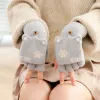 Cat Claw Mink Gloves Fingerless Flip Mittens Winter Warm Wool Touchscreen Gloves Flap Cover Men Knitting Mitten Women Men Glove