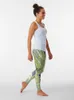 Pantaloni attivi Design di arte moderna contemporanea Verde Bianco Blu Vernice versa Leggings Pantaloni sportivi per donna Leggings sportivi?Donna