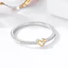 Överskridande Hot Selling S925 Sterling Silver Ring for Women's Love Gold Diamond Ring With Light Luxury och Nisch Amazon Style