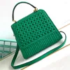 Evening Bags Handmade Natural Weaving Handbag 2023 Spring/Summer Tote Bag Business Leisure Fashion Shoulder 22cm