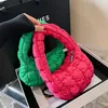 Sac à main coréen plissé à carreaux pour femmes, Mini sac sous les bras, nouveau Design en duvet, modèle 2023, 2765