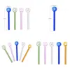 Accessoires pour fumer 6 pouces / 15 cm de longueur Pyrex verre brûleur à mazout tuyau clair bleu vert rose mélange coloré épais capiteux tube à main droite ongles tuyaux