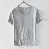 Men's T Shirts 2023 Summer Cotton T-shirt Men O-Neck Solid Color Casual Thin Shirt Basic Tees Plus Size Short Sleeve Tops