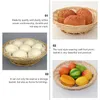 Conjuntos de louça cesta de vime casa pão tecido cestas frutas vegetais cozinha organizador lanche recipiente