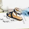 Sandalen Urlaub Gladiator Runway Cross-Strap Kristall Frauen Feder Sommer Flache Sexy Jäten Schuhe Alias