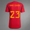 22 23 Espagne SERGIO AZPILICUETA Maillots de football Équipe nationale Unifroms 2023 FERRAN CANALES ANSU FATI KOKE ASENSIO PEDRI MORATA Kit enfants Chemises de football pour hommes