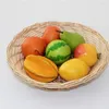 Conjuntos de vajilla Cesta de mimbre Hogar Pan Cestas tejidas Fruta Vegetal Organizador de cocina Contenedor de refrigerios