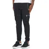 Pantalons pour hommes Muscle Automne Mode Leggings Minces Salopette Avec Plusieurs Poches Adaptées Aux Sports De Course En Plein Air Et Décontractés