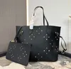 Luxurys designers väskor läder handväskor 2st messenger crossbody axelväska totes plånbok lady clutch designer kort hållare pass bokstavsstil