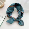 Scarves Women Cotton Linen Small Square Silk Scarf Spring Autumn Literature Art Versatile Fashion Temperament Hair Band