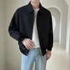 Men's Jackets 2023 Solid Color Business Casual Jacket Loose Fashion Trend Short Style Coats Khaki/Black High Quality Outerwear