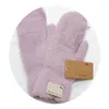 Designer märkesbrevhandskar för vinter- och höstmode kvinnor kashmirmitten handskar med härliga utomhussport varma vintrar handskar 6 färg