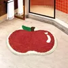 Alfombras Alfombra de alfombra de piso de fruta semiredonda fresca pequeña