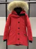 Designer di alta qualità Giacche Donna canadese Piumino Parka Collo in pelliccia Cappotto Piumino invernale Donna Cerniera Giacca a vento Spessa Piuma d'oca calda Cappotti Taglia XS-XL